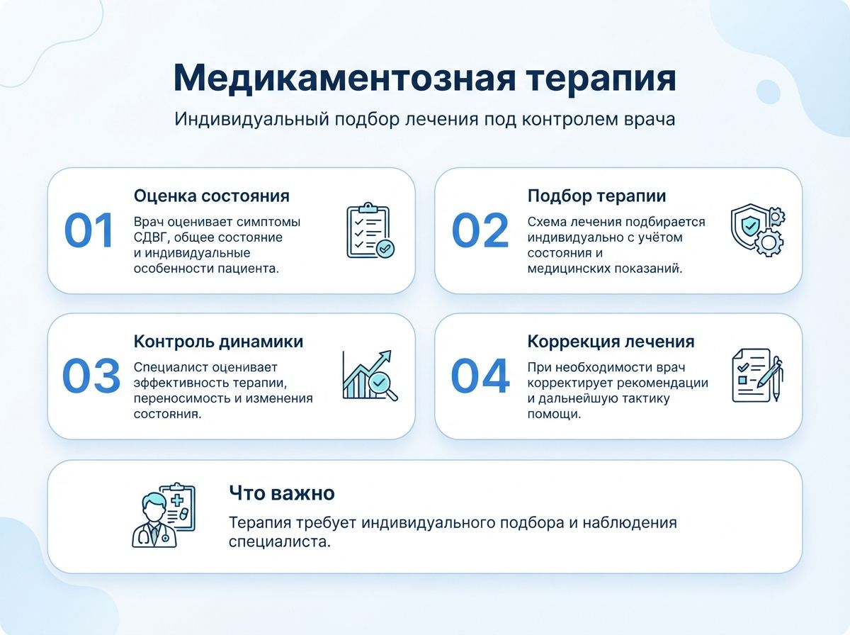 Лечение СДВГ в Железногорске у детей и взрослыхинфографика